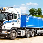 Tipper truck at Aberdeen base